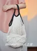 Evening Bags Summer Straw Shoulder Bag Beach Women Hollow Hand Woven Vacation Cotton Mesh Totes Reusable Shopping Handbag