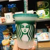 Starbucks 16oz/473ml أكواب بلاستيكية بلاستيل قابلة لإعادة الاستخدام الشرب الشرب المسطح السفلي شكل عمود الكؤوس القش 50pcs حرة DHL