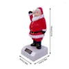 Interior Decorations Solar Powered Santa Claus Shaking Toys ABS Dancing Car Dashboard Decoration Christmas Ornaments