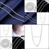 Chains Chain Necklace Jewelry Mens And Womens Accessories Platinum Plated 1Mm Aberdeen Box Drop Delivery 2021 Necklaces Pendants Mjfas Dhlfv