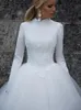 2023 Luxury Ball Gown Wedding Dresses Lace Princess Wedding Dress Country long sleeves Bridal Gowns