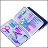 الأظافر Manicure Set Colorf Care Tools 7 10 12 15pcs/set Clippers مقصات Tweezer Pedicure Travel Grooming Kit Drop D HomeIndustry Dhkiw