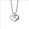 Pendant Necklaces Seven Chakra Gemstone Handmade Heart Necklace Ladies Winter Sweater Exquisite Drop Delivery 2021 Jewelry Pendants Lu Dhzyd
