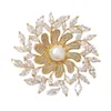 Vrouwen broche Pearl -pak broches voor vrouwen zirconia stenen dame pins vintage elegante borstpin jas jurk pin mode gouden plating corsage