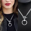 Cadeias 2022 Colar de pingente estético Friends Collier Aniversário Cadeia longa 100% Real Silver S925 para mulheres