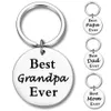 Keychain Ring opa -papa ooit roestvrijstalen sleutelhanger hanger