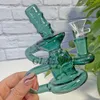 Roze mini recycler Hookahs Percolator Dab Rig Water Glass Pijp Bong Oil Rigs Uniek ontwerp 14 mm gewricht Banger Heady Bubbler voor roken