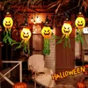 Andra evenemangsfestleveranser Pumpkin Led Halloween Decoration Blinkande Light Gypsophila Ghost Festival klä upp Glowing Ghost Hat Lamp Decor Hanging Lantern 220901