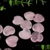 Pedras personalizadas artesanato natural artesanato rosa quartzo cristal mini esculturas de coração cura em forma de coração gemas grow entrega 20 integral2019 dhhpn
