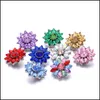 Klamry Hohs Hurtowe chromatyczne przyciski cyrkonu Zapięcie 18 mm metalowy metalowy dhineston dekoracyjne przyciski kwiatowe
