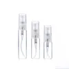 2ml 5ml 10ml Glass Perfumes Spray Bottle Portable Clear Empty Perfume Bottles Cosmetic Containers With Atomizer Sprays Flask TH0184