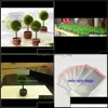 Party Decoration Event Supplies Festive Home Garden Wholesale Round Shaped Green Topiary Tree Po and Place Card Holder Wedding Favo DH37E