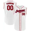 Custom White Royal Authentic Sleeveless Baseball Jersey 564456