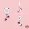 925 Silver fit Pandora Charm Bracelet bead Dumbbell amp Heart Dangle charmes ciondoli DIY Fine Beads Jewelry