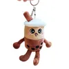 Groothandel thee Cup Boba Plush Keychain Toys Fruit Avocado Pendant Diersleutel Keten Keyring Dinosaurus Schapen Wallet Bag Hanger Kids Gift 51