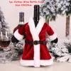 Juldekorationer Noel för Hem Santa Wine Bottle Cover Snowman Stocking Gift Holders Xmas Navidad Decor Happy Year 2022
