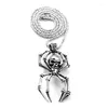 Pendant Necklaces Selling Retro Skull Spider Domineering Personality Men's Necklace Gothic Punk Jewelry 2022