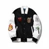 Kurtki męskie Street wełniana kurtka bejsbolówka hip-hopowa uniwersytecka z haftem dla par ponadgabarytowy płaszcz listowy odzież wierzchnia