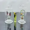 Pipes à fumer nouveaux tuyaux en verre borosilicate bong droit longueur 10 cm tête en nid d'abeille couleur faite à la main livraison aléatoire