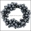 Hair Accessories Woman Elegant Pearl Ties Beads Girls Scrunchies Rubber Bands Ponytail Holders Soft Elastic Band Scrunchy Drop Del9861165