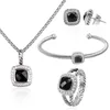 Luxury Earrings Bracelet Sets Designer Women Jewelry Set Garnet Zircon Earring Pendant Necklace Rings Bracelets