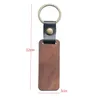 Gör-det-själv-nyckelring i trä Tomt snidat läder, trä nyckelring, hänge Bagage dekorativt hjärta, rund nyckelring, nyckelring