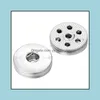 Components Wholesale 18Mm Snap Button Jewelry Accessories Findings Metal Buttons To Make Diy Bracelet Necklace Drop Delivery 2021 Yydh Dhcru