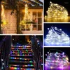 Saiten USB LED Lichterketten Kupferdraht Wasserdicht Fee Girlande Licht 8 Modi Outdoor Twinkle Weihnachtsjahr Dekoration