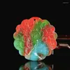 Подвесные ожерелья 1pc натуральный цвет Hetian Jade Stone Peacock китайский жадитовый украшение шарм Рейки Амулет Ручной резные подарки для женщин мужчин