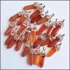 Charms Red Onyx Formpunkt Stein Chakra -Anhänger für Schmuck Making Großhandel Drop Lieferung 2021 Befunde Komponenten Carshop2006 DHYBF