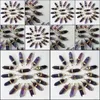 Charms Lot Améthyste Pierre Naturelle Colonne Hexagonale Pendentif Reiki Guérison Pour Femmes Collier DIY Bijoux Fabrication Accessoires Drop Deliv Dhyh0