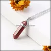 Anh￤nger Halsketten hexagonale zylindrische Kristall Halskette Naturstein Anh￤nger f￼r Frauen M￤nner Mode Schmuck Drop Lieferung Mjfashion DHZQK