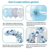 Party Decoration Blue Silver Grey Balloons Arch Garland Kit Confetti Latex Balloons For Wedding Bridal Shower Birthday MJ0776