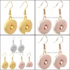 Charm Fashion Lady 18Mm Snap Button Charms Earrings For Women Gold Sier Plated Metal Jewelry Drop Delivery 2021 Carshop2006 Dhgdr