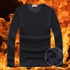 Mens termal iç çamaşırı yüksek kaliteli sonbahar kış sıcak tshirt adam uzun kollu rahat spor yumuşak kadife siyah ince fit kaybeden 5xl 220826