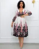 Casual Dresses 5XL African For Women Spring Summer 2022 Vintage Big Size Mid Length Dress Elegant Party Fashion Clothing