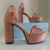 Dress Shoes Brand designer design Sandals Women High Heeled Platform Heel Classic Triangle Ankle size 35-41