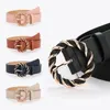 Cinture Retro Twist Pin Buckle Belt Pu Leather Dress For Women Female Buckles Fancy Vintage Jeans Corsetto