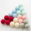 Decorative Flowers Vintage Christmas Ornament Small Pendant Wool Ball Handmade Wreath Tree DIY Front Door Spring