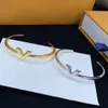 Nouveau luxe de haute qualité Bracelet réglable en acier inoxydable Boucle d'or Bracelet Bijoux de mode hommes et femmes hip hop Bracelet cadeau de fête bijoux accessoires