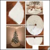 Décorations De Noël Arbre Jupe Ornement 60/78/90 / 122Cm Blanc En Peluche Décoration Articles De Fête Vt0583 Drop Delivery 2021 Home Garden F Dhlnt