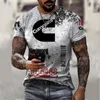 Men's T Shirts Summer T-shirt Map Nautical Ship 3D Printing O Neck Tops Bottom Shirt Unique And Interesting Male Short-Sleeved Tees