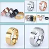 Band Rings Jewelrycouple Wedding Gift Man Woman Ring Rose Gold Luxury Jewelry Stainless Steel Designer Wholesale Punk Index Finger Dr Dhksu