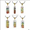 Pendant Necklaces 7 Healing Chakra Orgone Crystal Necklace Reiki Energy Stones Generator Emotional Body Purification Point With Adjus Dhkqw