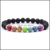 Beaded Strands Seven Gems Men And Women Bracelets Adjustable New Jewelry Essential Oil Diffusion Yoga Drop Delivery 2021 Vipjewel Dhdoq