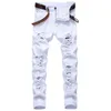 Men's Jeans Arrival Men's Cotton Ripped Hole Jeans Casual Slim Skinny White Jeans Men Trousers Fashion Stretch Hip Hop Denim Pants Male 220827