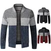 Hommes Chandails Hommes Cardigan Pull Automne Hiver En Peluche Épaississement Couleur Unie Col Montant Polaire Full Zip Tricots Casual Homme Vêtements Manteau 220826