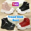 Designer Tread Slick Boots women Half Ankle Boot platform woman shoes white black magnolia royal blue canvas leather womans Sneakers fashion lace-up Trainers