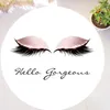 Tappeti Rosa Oro rosa Glitter Ciglia ciglia Tappeti rotondi Tappeti per soggiorno Sparkle Eye Lash Area Tappeto Tappetino Hello Gorgeous Girl Decor