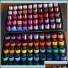 Acrylpulver Flüssigkeiten Nail Art Salon Gesundheit Schönheit 10G/Box Fast Dry Dip Powder 3 in 1 French Nails Match Color Gel Polish Lacuqer Dhcqm